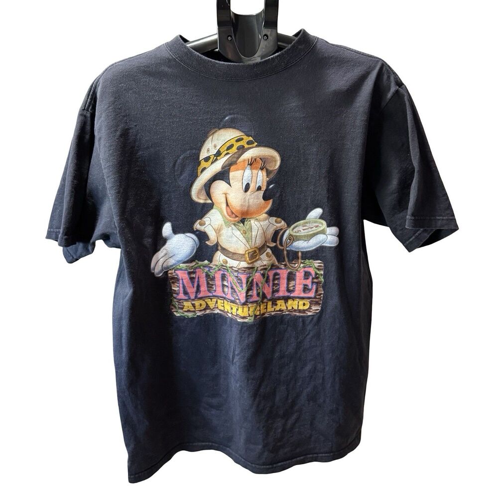 Vintage Mickey Minnie Disney 80’s Tshirt Size L Minnie Adventureland USA